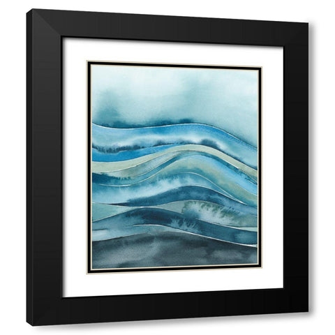 Quiet Wave I Black Modern Wood Framed Art Print with Double Matting by Popp, Grace