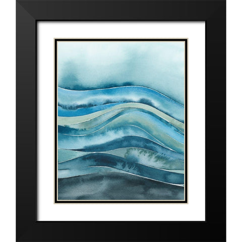 Quiet Wave I Black Modern Wood Framed Art Print with Double Matting by Popp, Grace