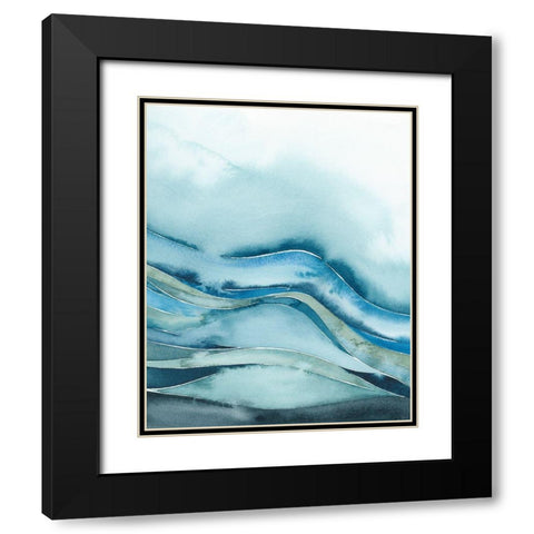 Quiet Wave II Black Modern Wood Framed Art Print with Double Matting by Popp, Grace