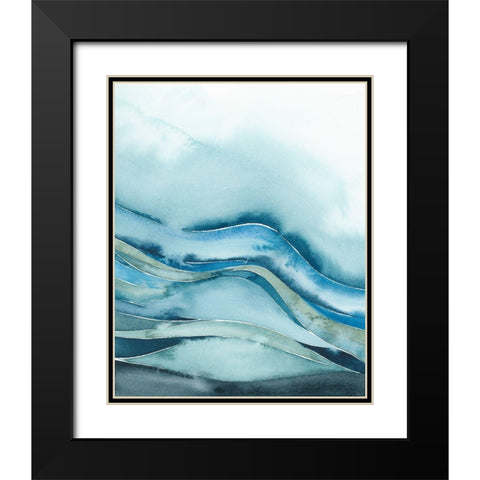 Quiet Wave II Black Modern Wood Framed Art Print with Double Matting by Popp, Grace