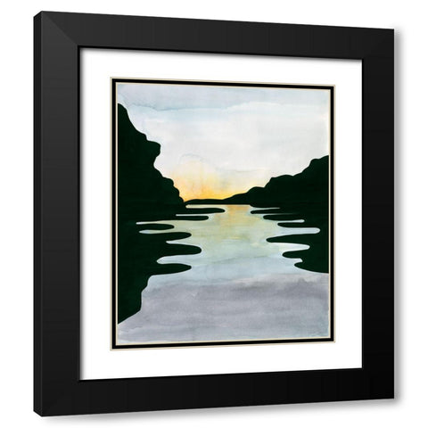 Elizabeths River I Black Modern Wood Framed Art Print with Double Matting by Longley, Alicia