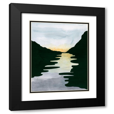 Elizabeths River II Black Modern Wood Framed Art Print with Double Matting by Longley, Alicia