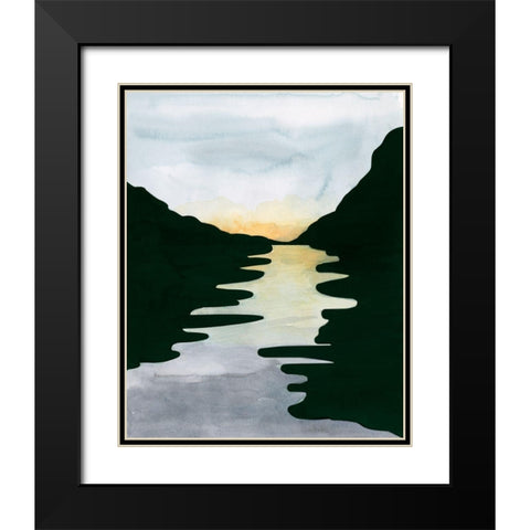Elizabeths River II Black Modern Wood Framed Art Print with Double Matting by Longley, Alicia