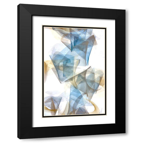 Soft Conjunction II Black Modern Wood Framed Art Print with Double Matting by Saunders, Alonzo
