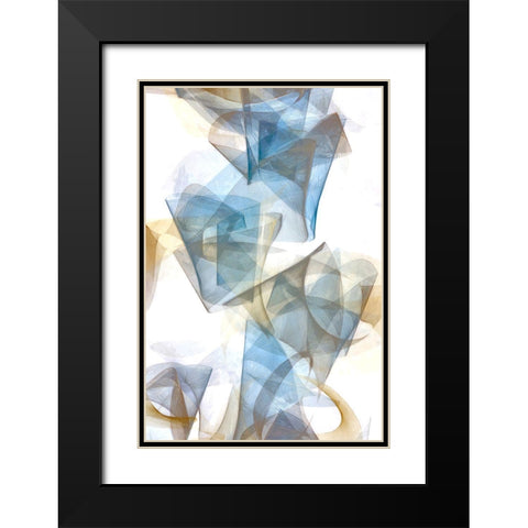 Soft Conjunction II Black Modern Wood Framed Art Print with Double Matting by Saunders, Alonzo