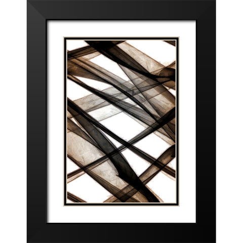 Cross Ways I Black Modern Wood Framed Art Print with Double Matting by Saunders, Alonzo