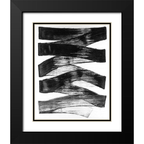 Velcro II Black Modern Wood Framed Art Print with Double Matting by Lam, Vanna