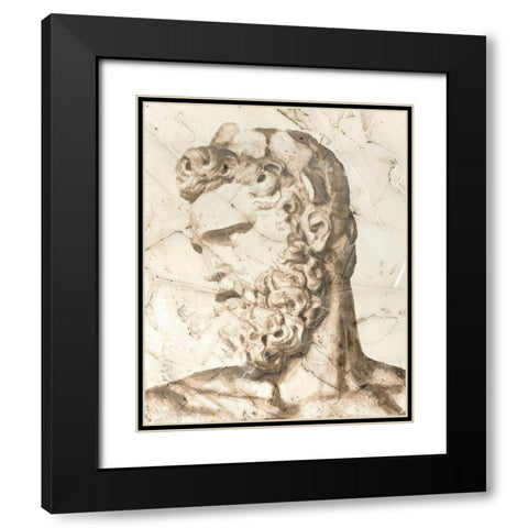 Classical Study II Black Modern Wood Framed Art Print with Double Matting by Saunders, Alonzo