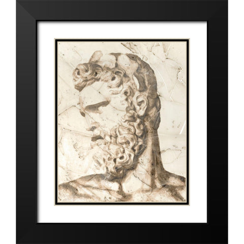 Classical Study II Black Modern Wood Framed Art Print with Double Matting by Saunders, Alonzo