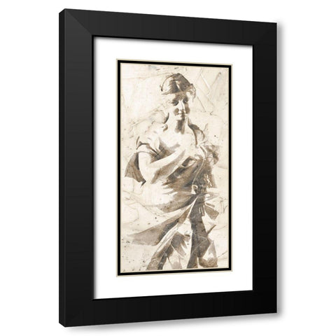 Classical Study V Black Modern Wood Framed Art Print with Double Matting by Saunders, Alonzo