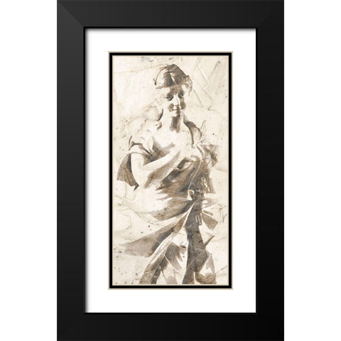 Classical Study V Black Modern Wood Framed Art Print with Double Matting by Saunders, Alonzo