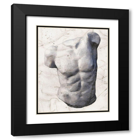 Classical Study VIII Black Modern Wood Framed Art Print with Double Matting by Saunders, Alonzo