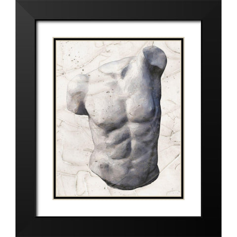 Classical Study VIII Black Modern Wood Framed Art Print with Double Matting by Saunders, Alonzo