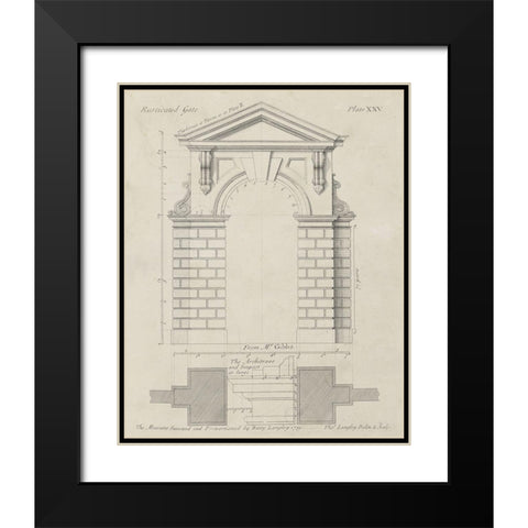 Rusticated Gate Black Modern Wood Framed Art Print with Double Matting by Langley