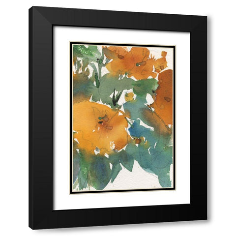 Floral Indulge I Black Modern Wood Framed Art Print with Double Matting by Dixon, Samuel
