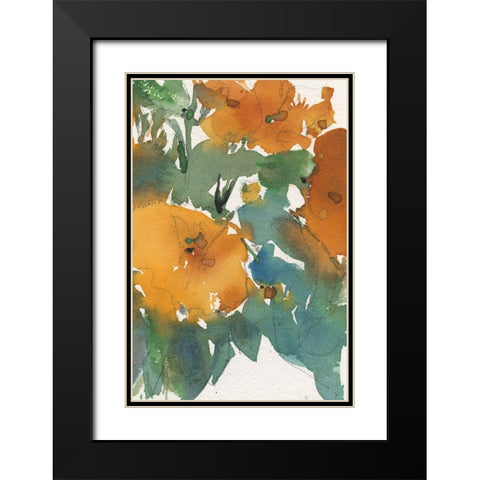Floral Indulge I Black Modern Wood Framed Art Print with Double Matting by Dixon, Samuel