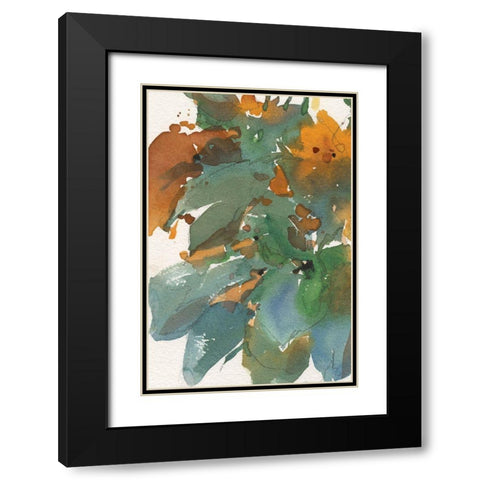 Floral Indulge II Black Modern Wood Framed Art Print with Double Matting by Dixon, Samuel