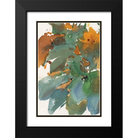 Floral Indulge II Black Modern Wood Framed Art Print with Double Matting by Dixon, Samuel