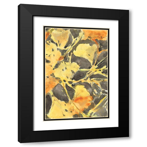 Ginkgo Leafing II Black Modern Wood Framed Art Print with Double Matting by Dixon, Samuel