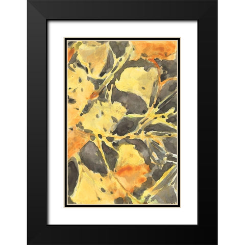 Ginkgo Leafing II Black Modern Wood Framed Art Print with Double Matting by Dixon, Samuel
