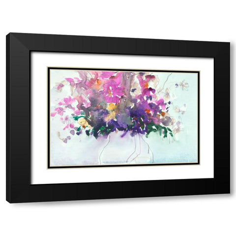 Floral in Pitcher I Black Modern Wood Framed Art Print with Double Matting by Dixon, Samuel