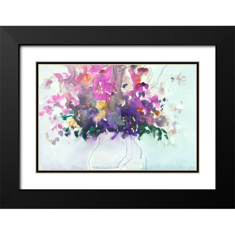 Floral in Pitcher I Black Modern Wood Framed Art Print with Double Matting by Dixon, Samuel