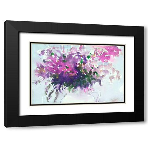 Floral in Pitcher II Black Modern Wood Framed Art Print with Double Matting by Dixon, Samuel