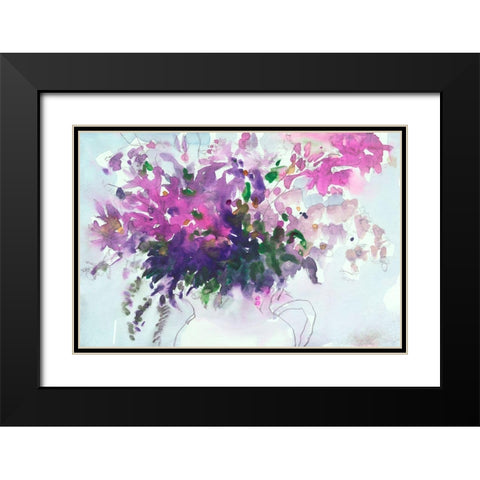 Floral in Pitcher II Black Modern Wood Framed Art Print with Double Matting by Dixon, Samuel