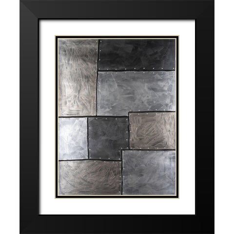 Steel Plates I Black Modern Wood Framed Art Print with Double Matting by Willett, Michael