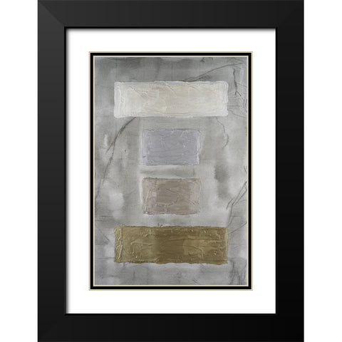 Metallic Monoliths III Black Modern Wood Framed Art Print with Double Matting by Willett, Michael