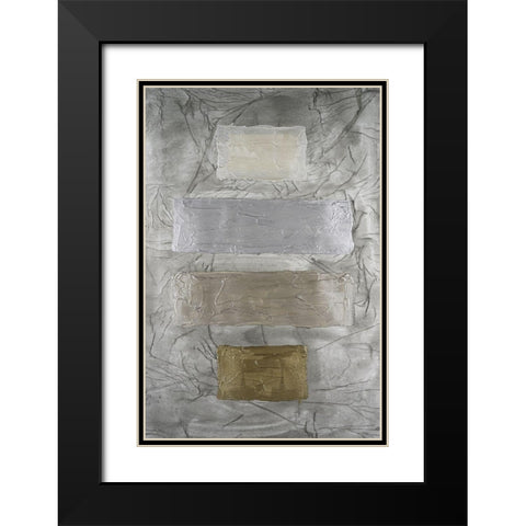 Metallic Monoliths IV Black Modern Wood Framed Art Print with Double Matting by Willett, Michael