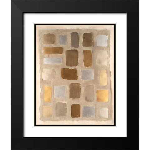 Sand Shaped I Black Modern Wood Framed Art Print with Double Matting by Willett, Michael