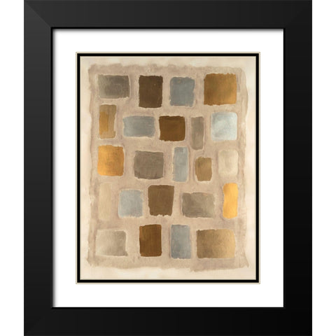 Sand Shaped II Black Modern Wood Framed Art Print with Double Matting by Willett, Michael