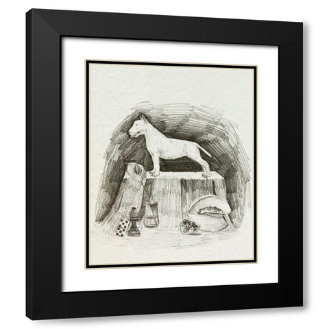 A Gentleman II Black Modern Wood Framed Art Print with Double Matting by Wang, Melissa