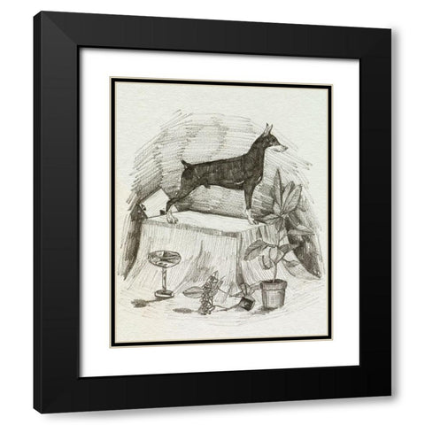 A Gentleman III Black Modern Wood Framed Art Print with Double Matting by Wang, Melissa