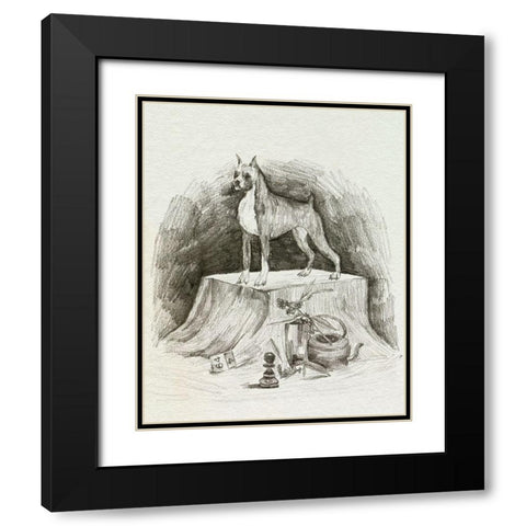 A Gentleman IV Black Modern Wood Framed Art Print with Double Matting by Wang, Melissa