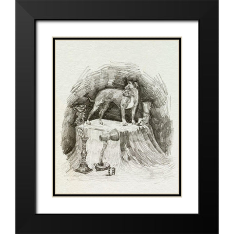 A Gentleman V Black Modern Wood Framed Art Print with Double Matting by Wang, Melissa