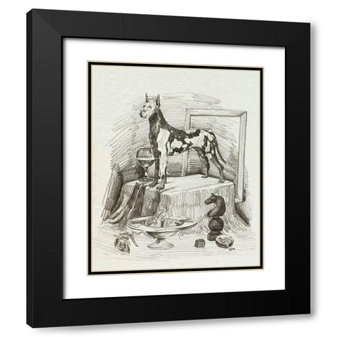 A Gentleman VI Black Modern Wood Framed Art Print with Double Matting by Wang, Melissa