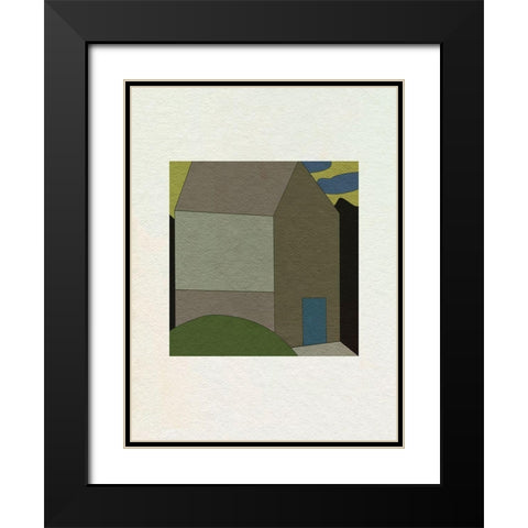 Mountain Houses III Black Modern Wood Framed Art Print with Double Matting by Wang, Melissa