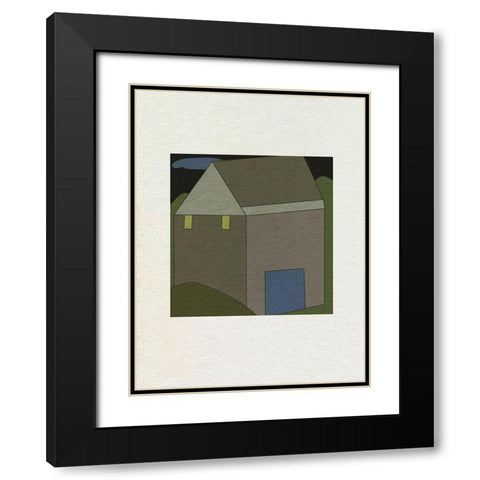 Mountain Houses IV Black Modern Wood Framed Art Print with Double Matting by Wang, Melissa