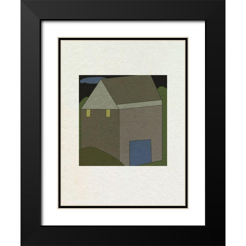 Mountain Houses IV Black Modern Wood Framed Art Print with Double Matting by Wang, Melissa