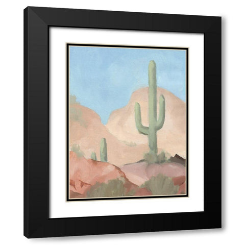 Sunny Saguaro I Black Modern Wood Framed Art Print with Double Matting by Green, Jacob