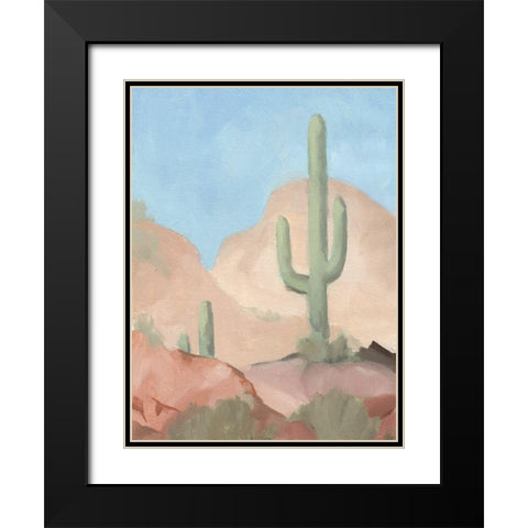 Sunny Saguaro I Black Modern Wood Framed Art Print with Double Matting by Green, Jacob