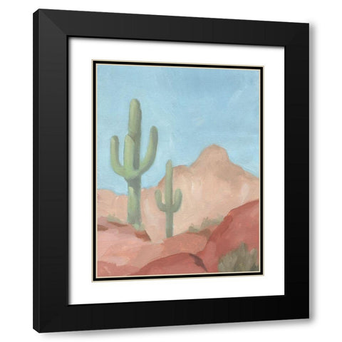 Sunny Saguaro II Black Modern Wood Framed Art Print with Double Matting by Green, Jacob
