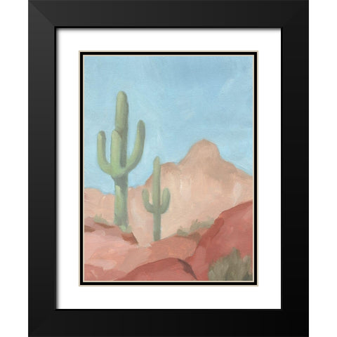Sunny Saguaro II Black Modern Wood Framed Art Print with Double Matting by Green, Jacob