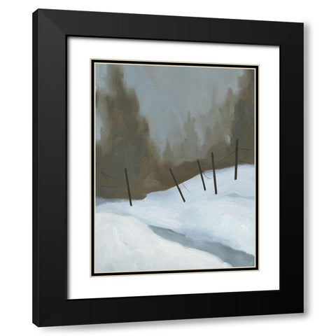 Deep Snow II Black Modern Wood Framed Art Print with Double Matting by Green, Jacob