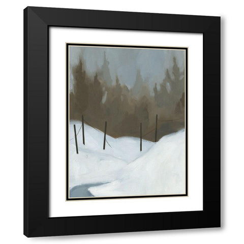 Deep Snow III Black Modern Wood Framed Art Print with Double Matting by Green, Jacob