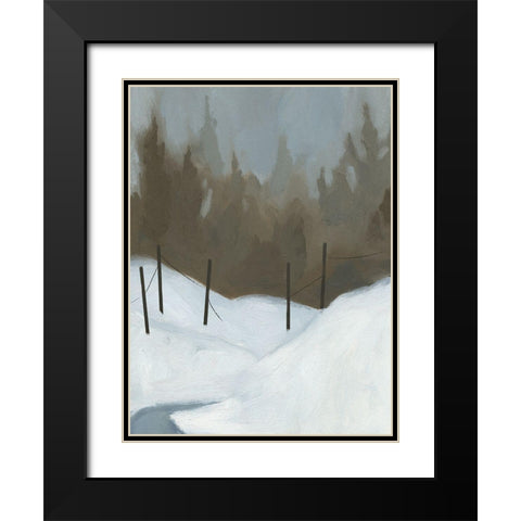 Deep Snow III Black Modern Wood Framed Art Print with Double Matting by Green, Jacob
