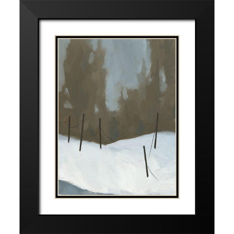 Deep Snow IV Black Modern Wood Framed Art Print with Double Matting by Green, Jacob
