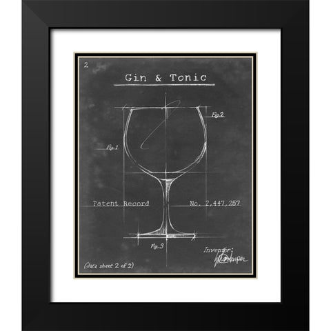 Barware Blueprint X Black Modern Wood Framed Art Print with Double Matting by Harper, Ethan